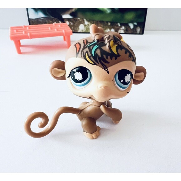 Littlest Pet Shop LPS Monkey #946‎ Postcard Pet With Card And Accessories - Picture 2 of 4